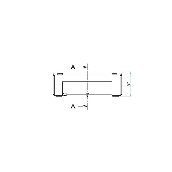 Produktbild UBD 167 001  -  Unterflur-Bodendose UBD 160 small inkl. belegtem Deckel aus 4mm SVZ, ohne Schutzkante mit Ausschnitt